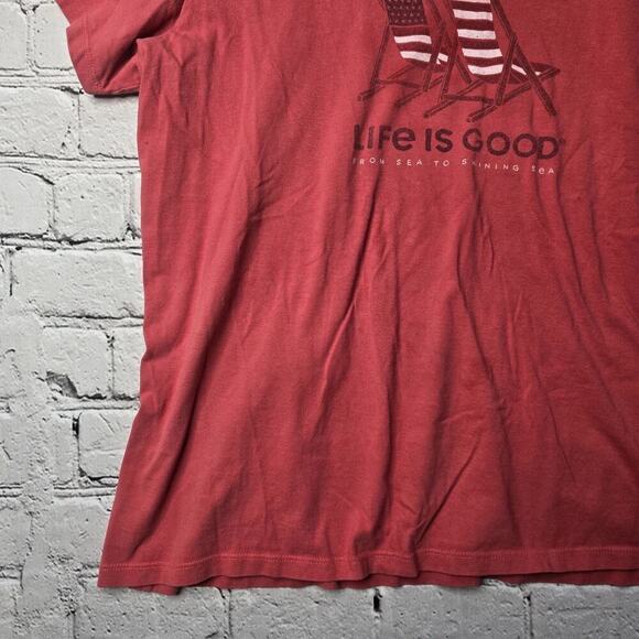 Life Is Good 100% Cotton Crusher Tee Short Sleeve Tshirt 4th Of July Size XL - Picture 4 of 9